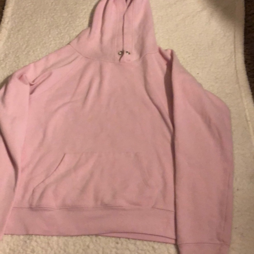 A pink hoodie